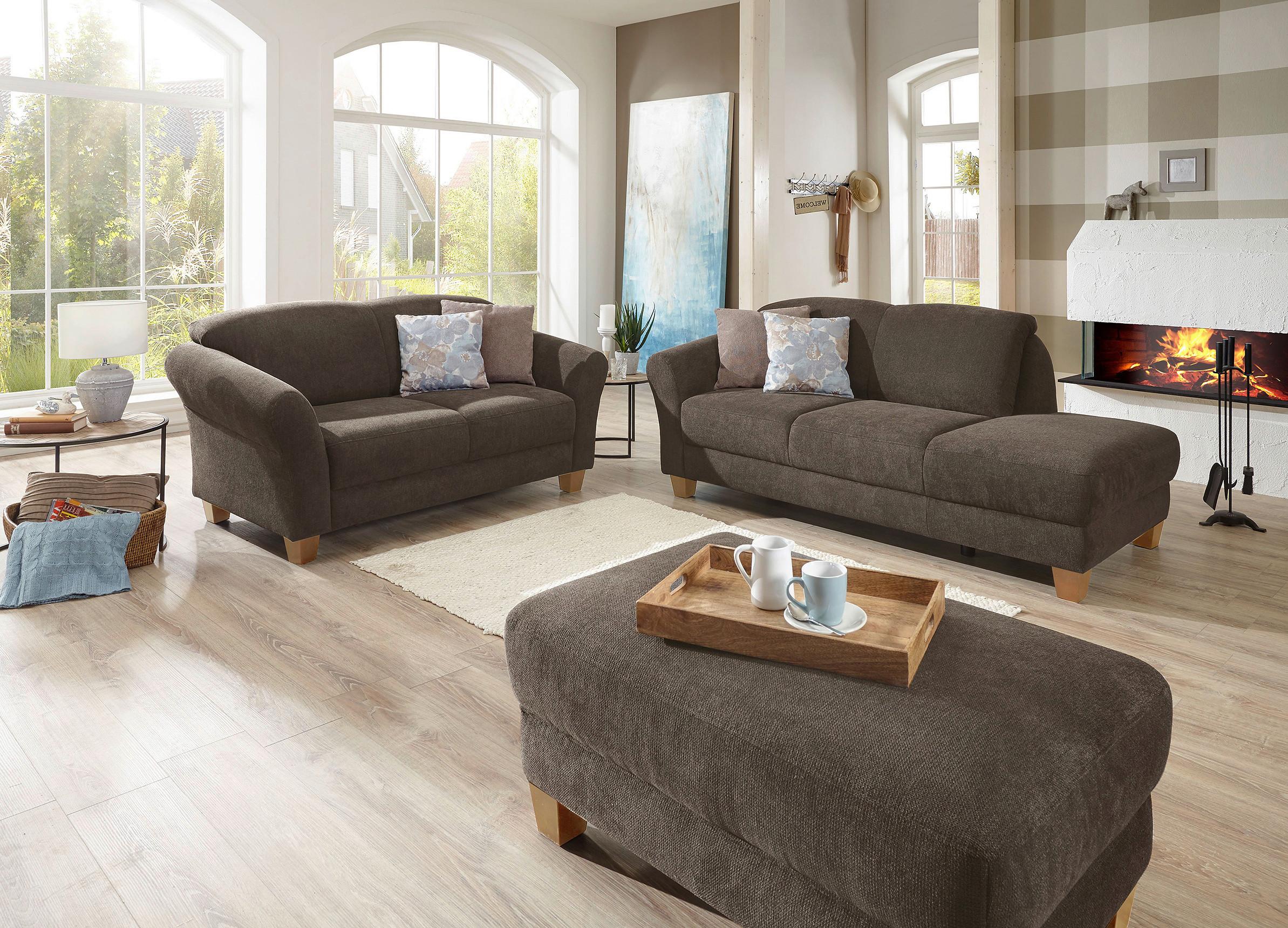 Récamiere Gotland V Dunkelbraun B: 194 cm - Dunkelbraun/Naturfarben, KONVENTIONELL, Textil (194/84/91cm) - Sit & More