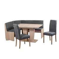 Eckbankgruppe Duisburg Veduso Titanic Grau/Eiche D. L: 125cm - Grau/Sonoma Eiche, KONVENTIONELL, Holz/Holzwerkstoff (125/89/165cm) - P & B