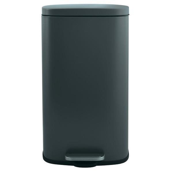 Treteimer Akira 50l Dunkelgrau Metall LxBxH: 42,7x29,7x64,3 cm - Dunkelgrau/Schwarz, Basics, Kunststoff/Metall (42,7/29,7/64,3cm) - Spirella
