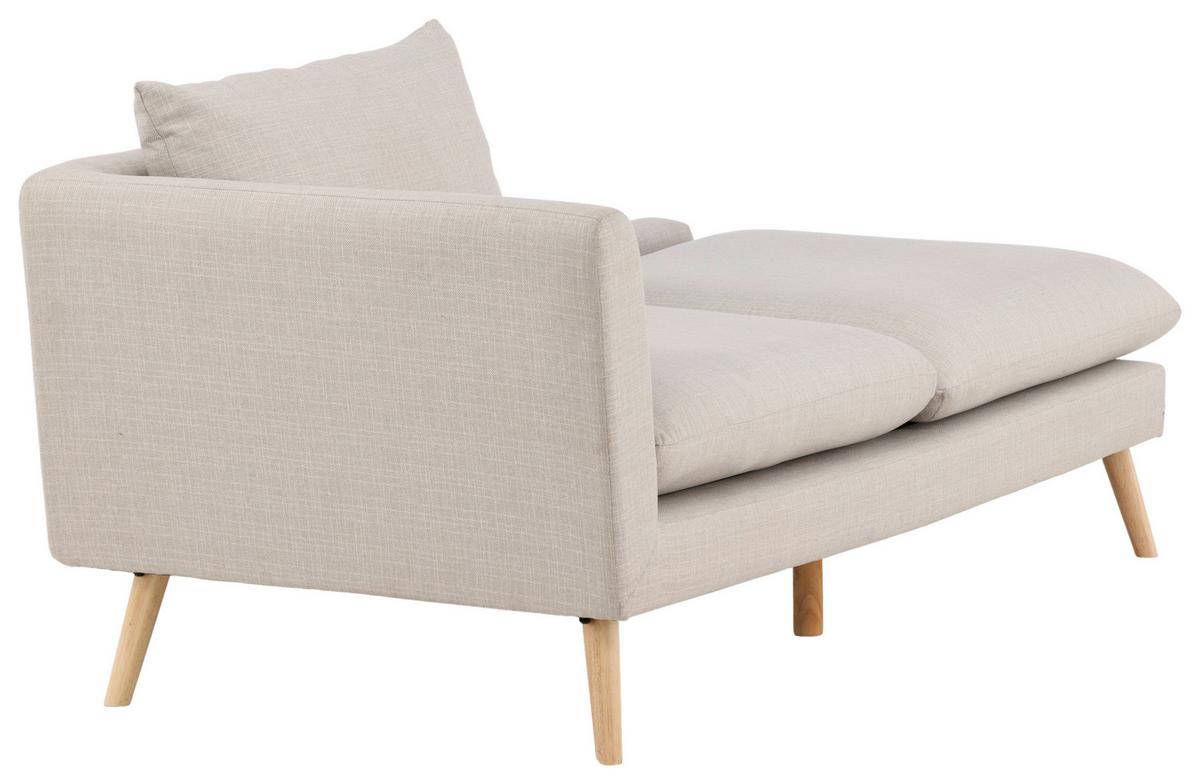 Récamiere Tacoma - Beige, Design, Holz/Textil (174/80/93cm) - Livetastic