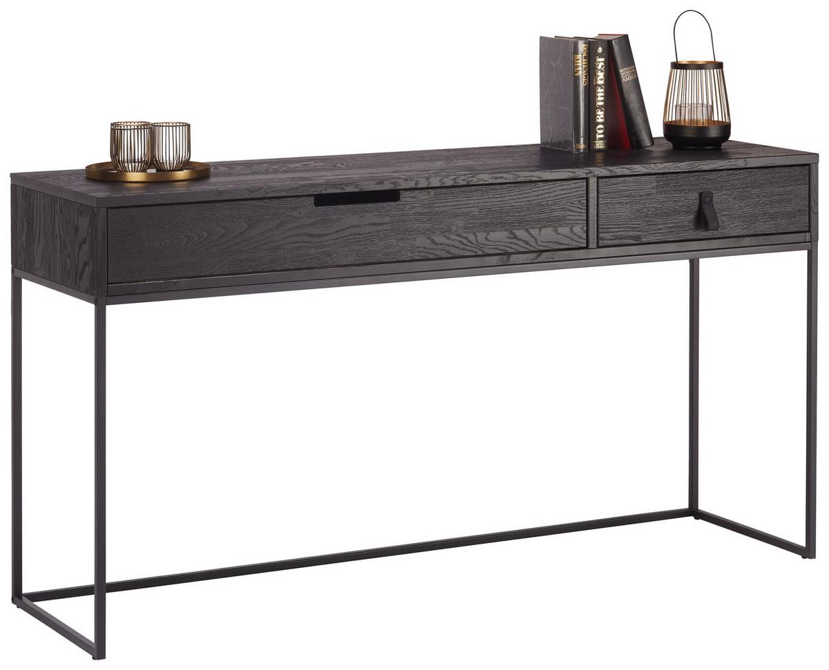 Konsolentisch Silas Schwarz B: 140 Cm - Schwarz, Design, Holz/Metall (140/40/74cm) - Livetastic