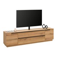 TV-Element Neo vč.LED dekor dub - barvy dubu/černá, Moderní, kov/kompozitní dřevo (210/53/40cm) - Mömax