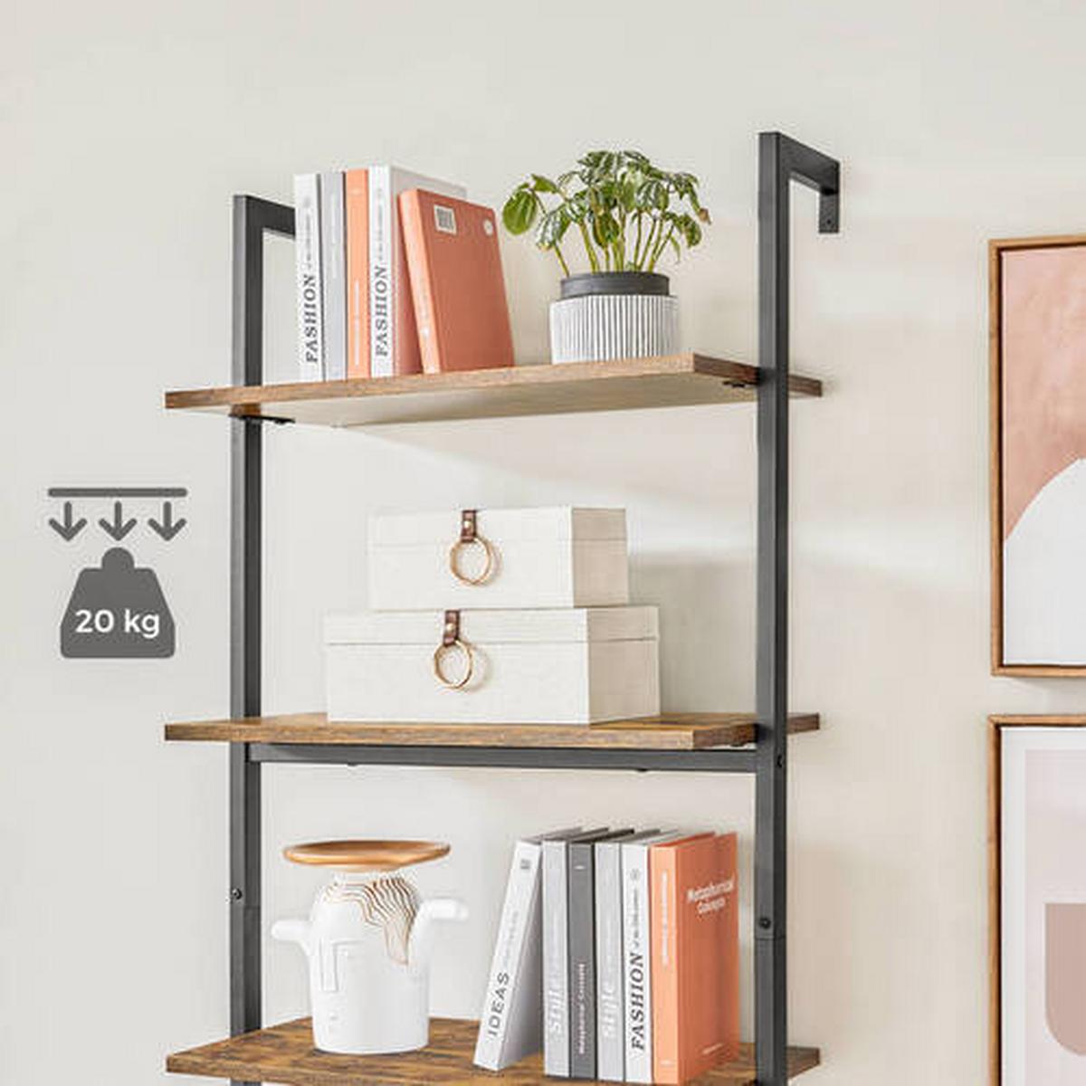 Regal Regal B: 60 cm Braun/Schwarz - Schwarz/Braun, Trend, Holzwerkstoff (60/204,8/30cm) - Boxxx