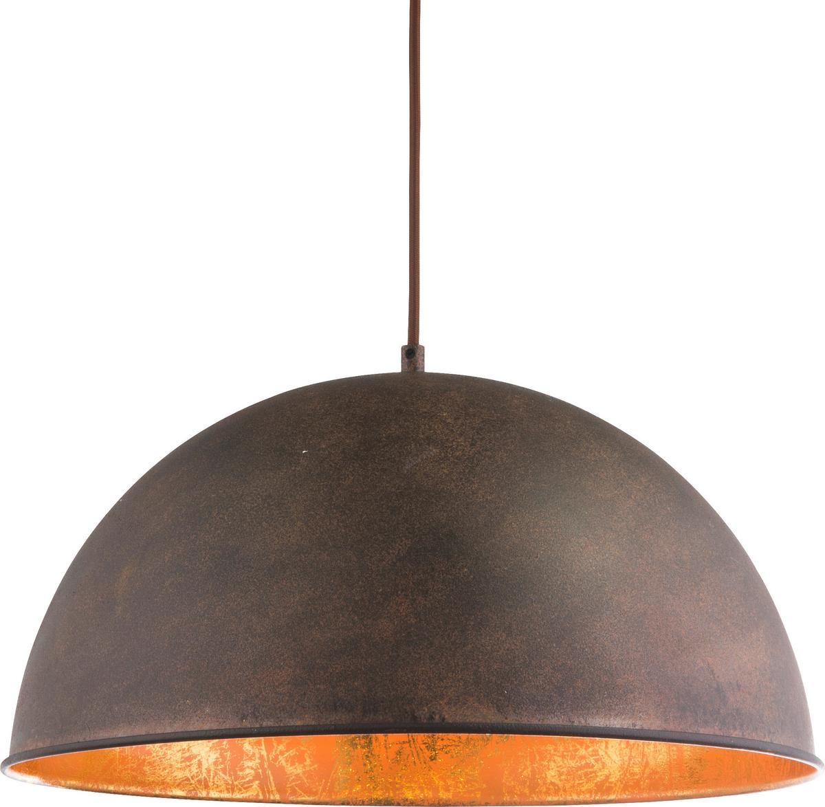 Hängeleuchte Xirena I H: 120 cm 1-Flammig - Rostfarben/Goldfarben, Trend, Metall (41/120cm) - Globo