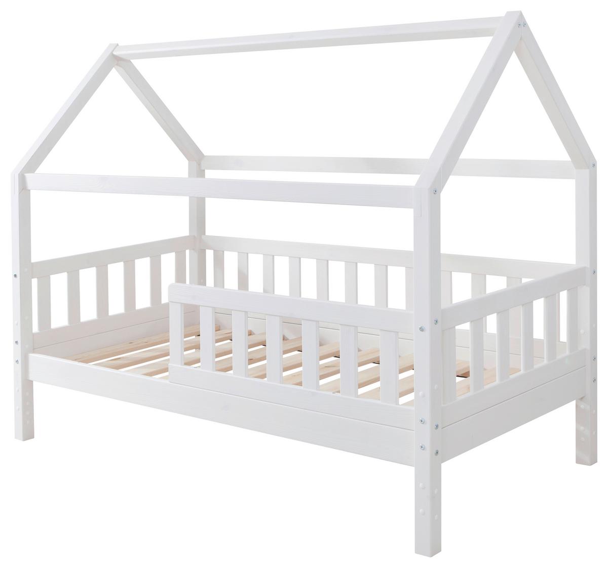 Hausbett Kay - Weiß/Naturfarben, MODERN, Holz (80/160cm) - MID.YOU