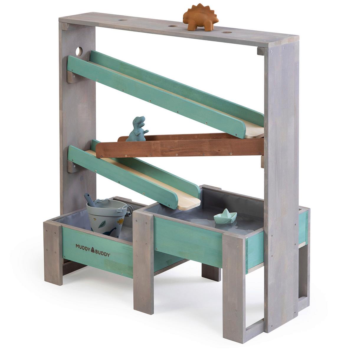 Wasserbahn 80032 "aqua Tower" - Grau/Grün, Basics, Holz (100/44/105cm) - MUDDY BUDDY