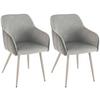Armlehnstuhl-Set Eddy - Beige/Grau, LIFESTYLE, Holz/Textil (54/84/60cm) - Livetastic