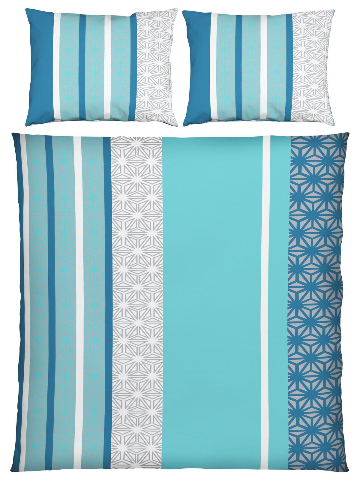 Posteľná bielizeň Sara, 2x70/90 200/220cm - tyrkysová, textil (200/220cm) - Based