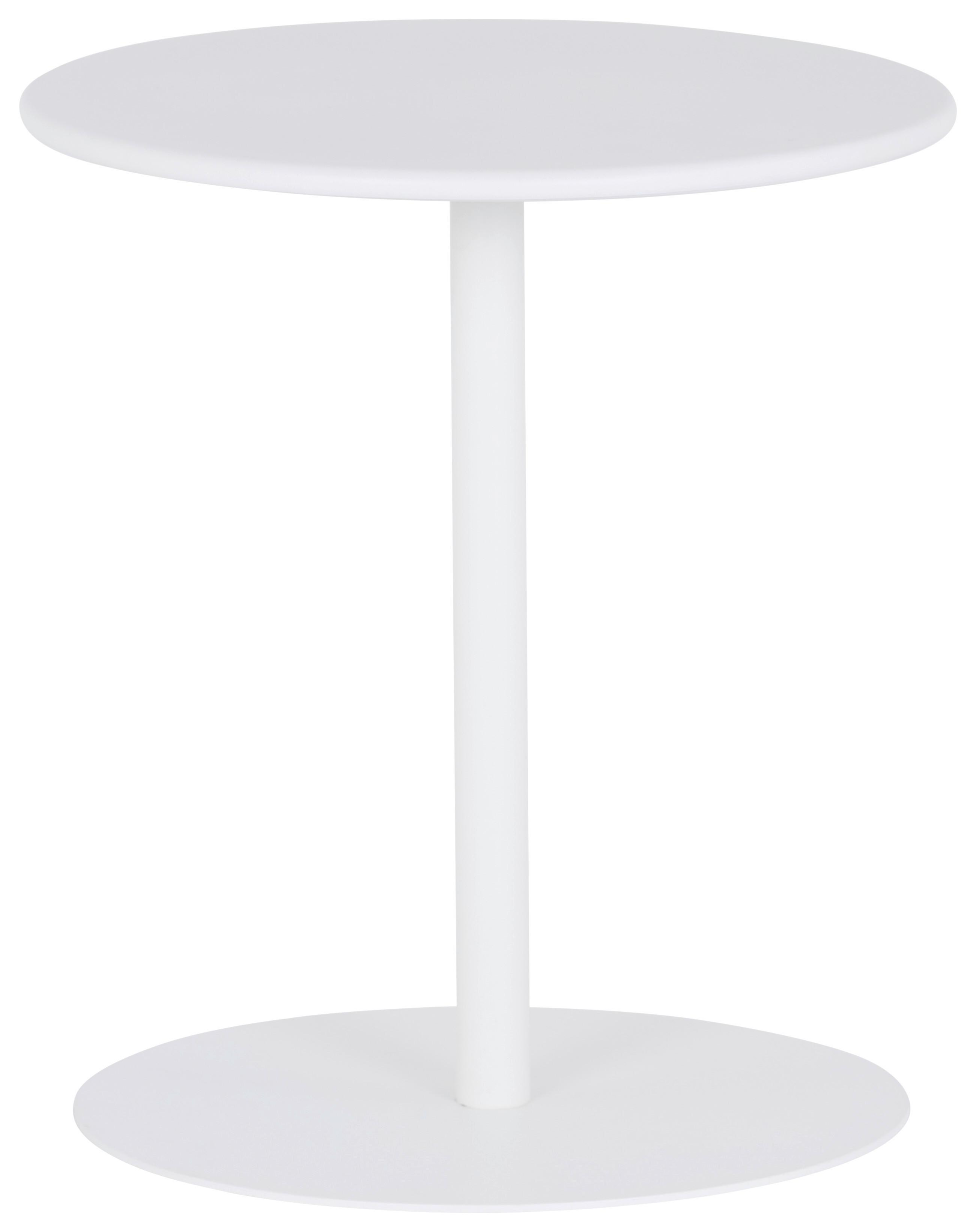Beistelltisch Wien Weiß Wien - Weiß, Design, Metall (40/45/40cm) - P & B