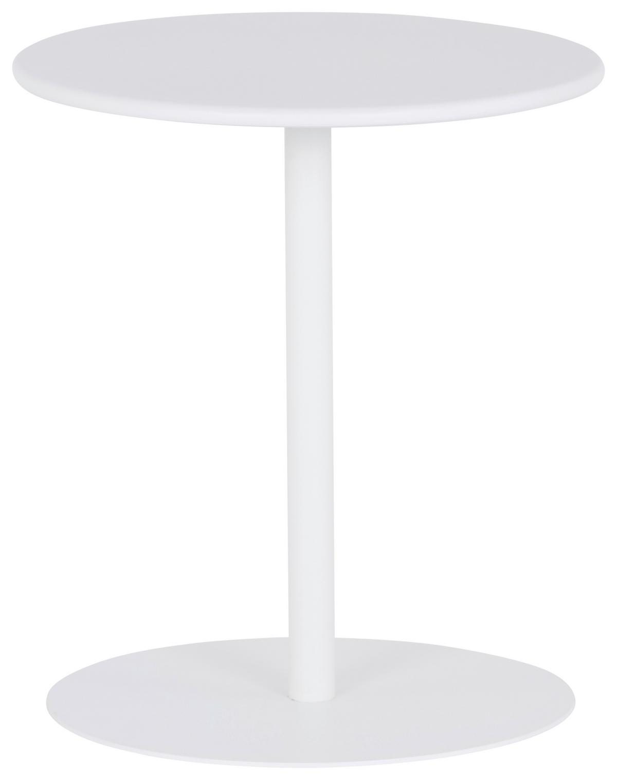 Beistelltisch Wien Weiß Wien - Weiß, Design, Metall (40/45/40cm) - P & B