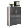 Aktenschrank Office Edition Weiß, Anthrazit Hg B: 84,4cm - Anthrazit Hochglanz/Weiß, MODERN, Holzwerkstoff (84,4/113,6/33cm) - MID.YOU