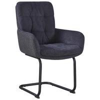 ŽIDLE S PODRUČKAMI NOVA - šedá/černá, Moderní, kov/textil (61/91/65cm) - Premium Living