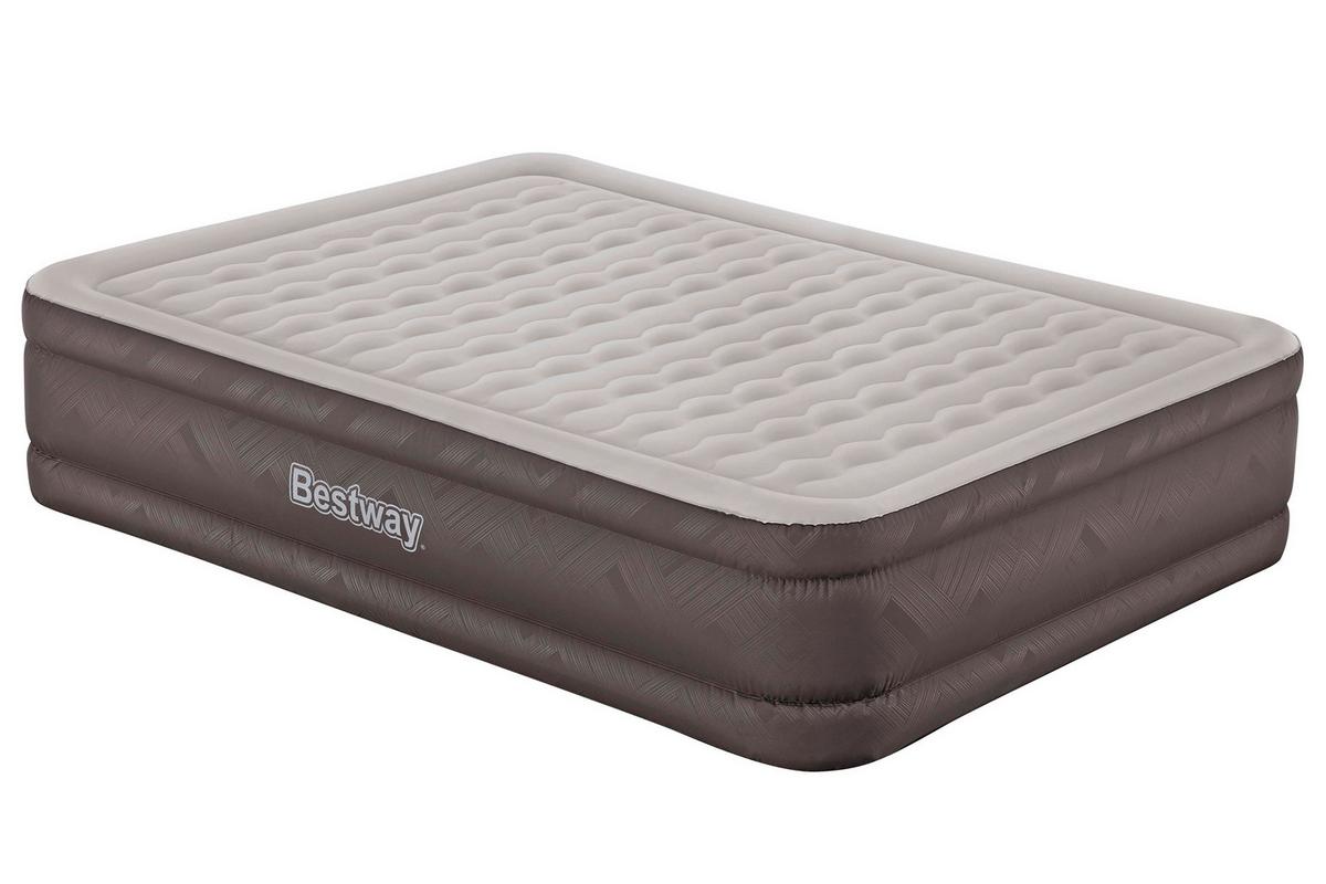 Luftbett Nicole 203x152x46 Cm Bis 350kg, Inkl. Pumpe - Braun/Grau, KONVENTIONELL, Kunststoff/Metall (203cm) - Bestway
