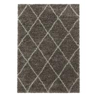 Hochflor Teppich Taupe Alvor 280x370 Cm - Taupe, Basics, Textil (280/370cm)