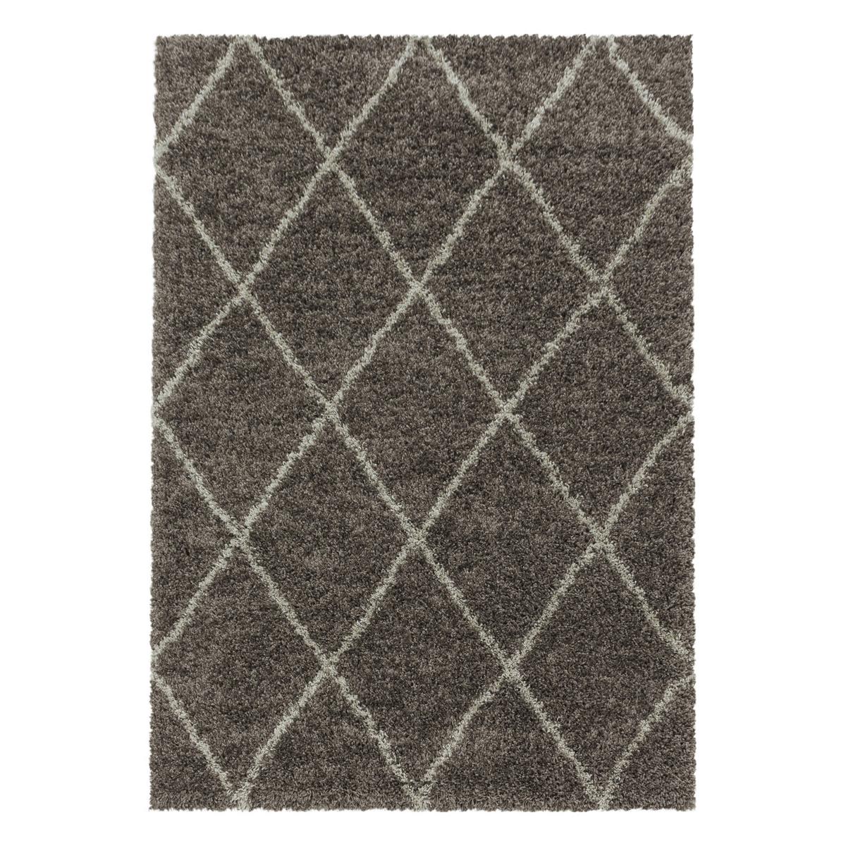 Hochflor Teppich Taupe Alvor 280x370 Cm - Taupe, Basics, Textil (280/370cm)