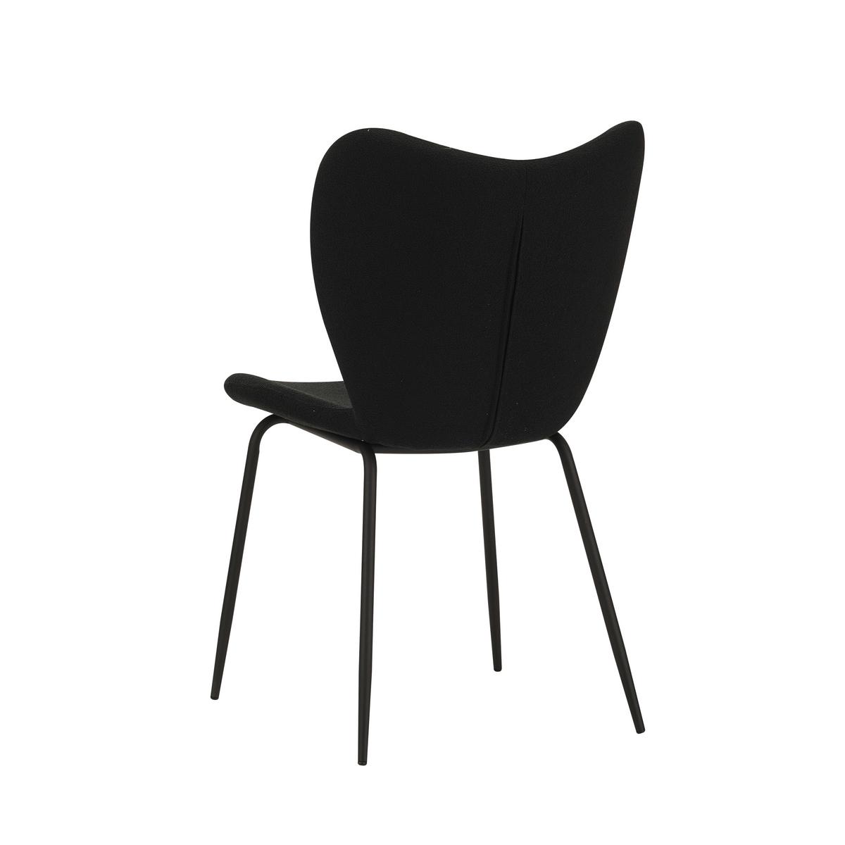 Stuhl-Set Caen Schwarz B: 50 cm - Schwarz, MODERN, Textil/Metall (50/88,5/42cm) - MID.YOU
