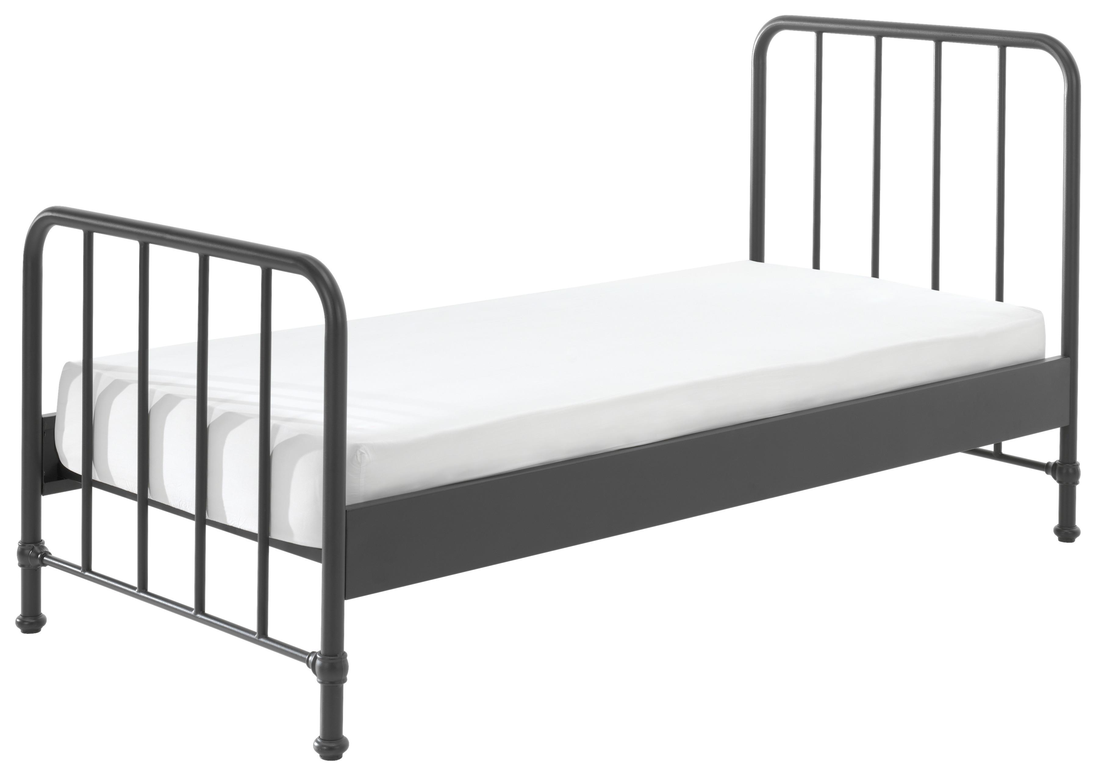 Kinderbett Bronxx Schwarz mit Matratze