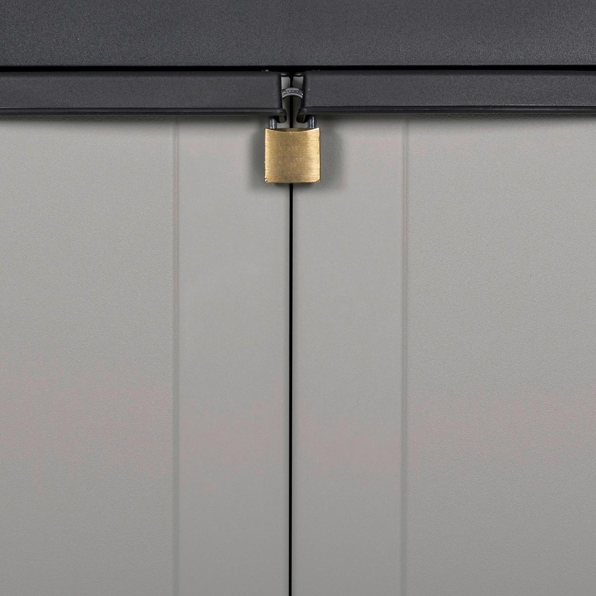 Werkzeugschrank Bio Midi Klein 65x85x37 cm versperrbar - Hellgrau/Schwarz, Basics, Kunststoff (65/85/37cm)