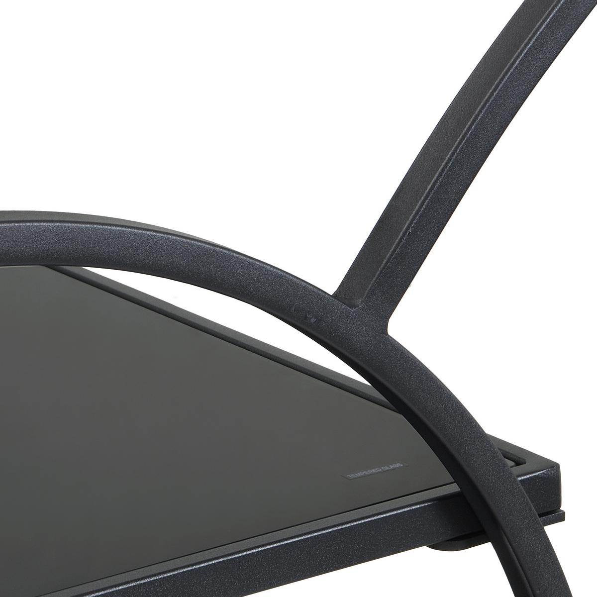 SERVIERWAGEN Schwarz B: 45 cm - Schwarz, Design, Glas/Kunststoff (45/46/83cm) - MID.YOU