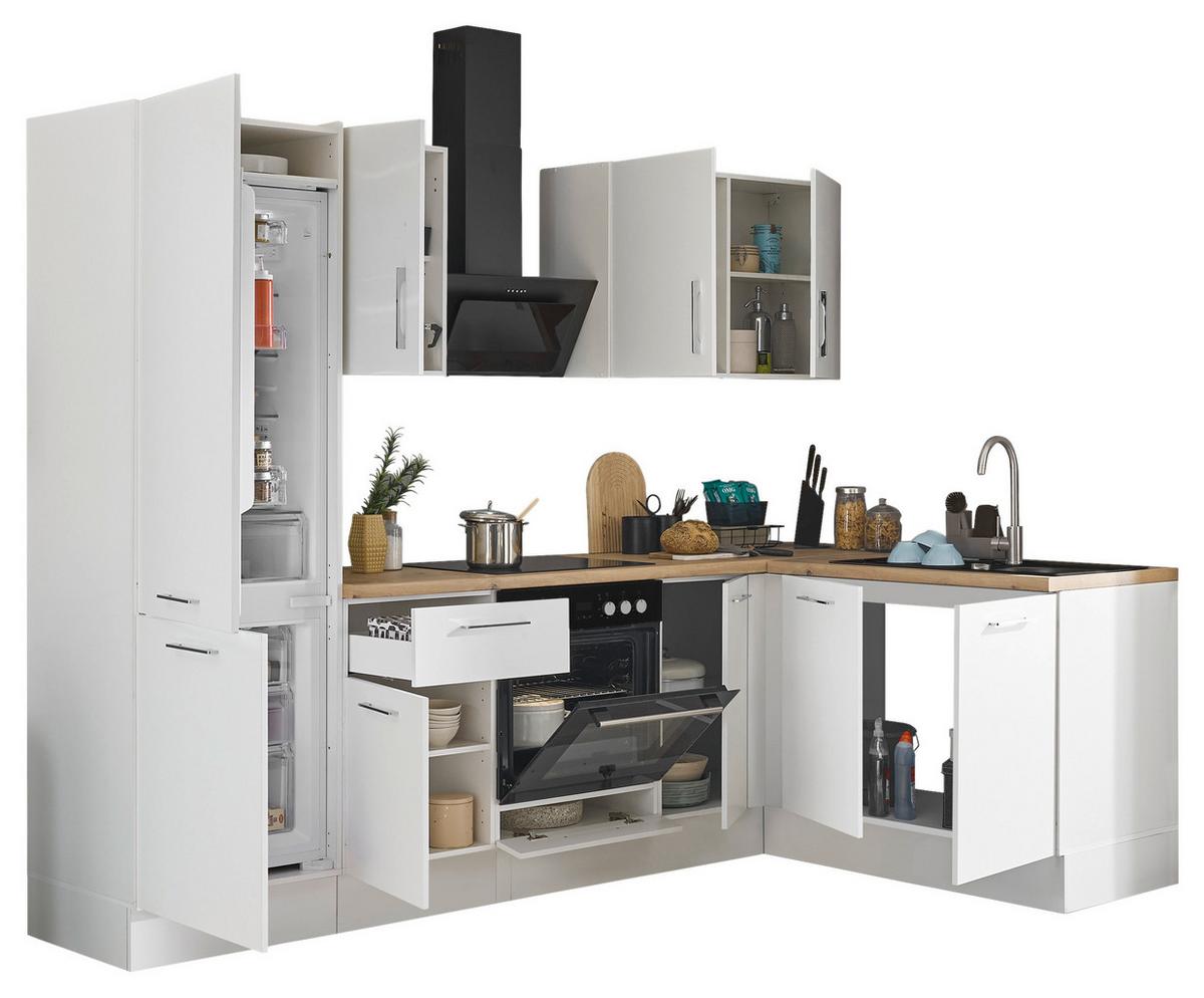 Eckküche Turin Weiß/eiche Dekor 270x165 Cm - Weiß/Eiche Artisan, Basics, Holzwerkstoff (270/165cm) - MID.YOU