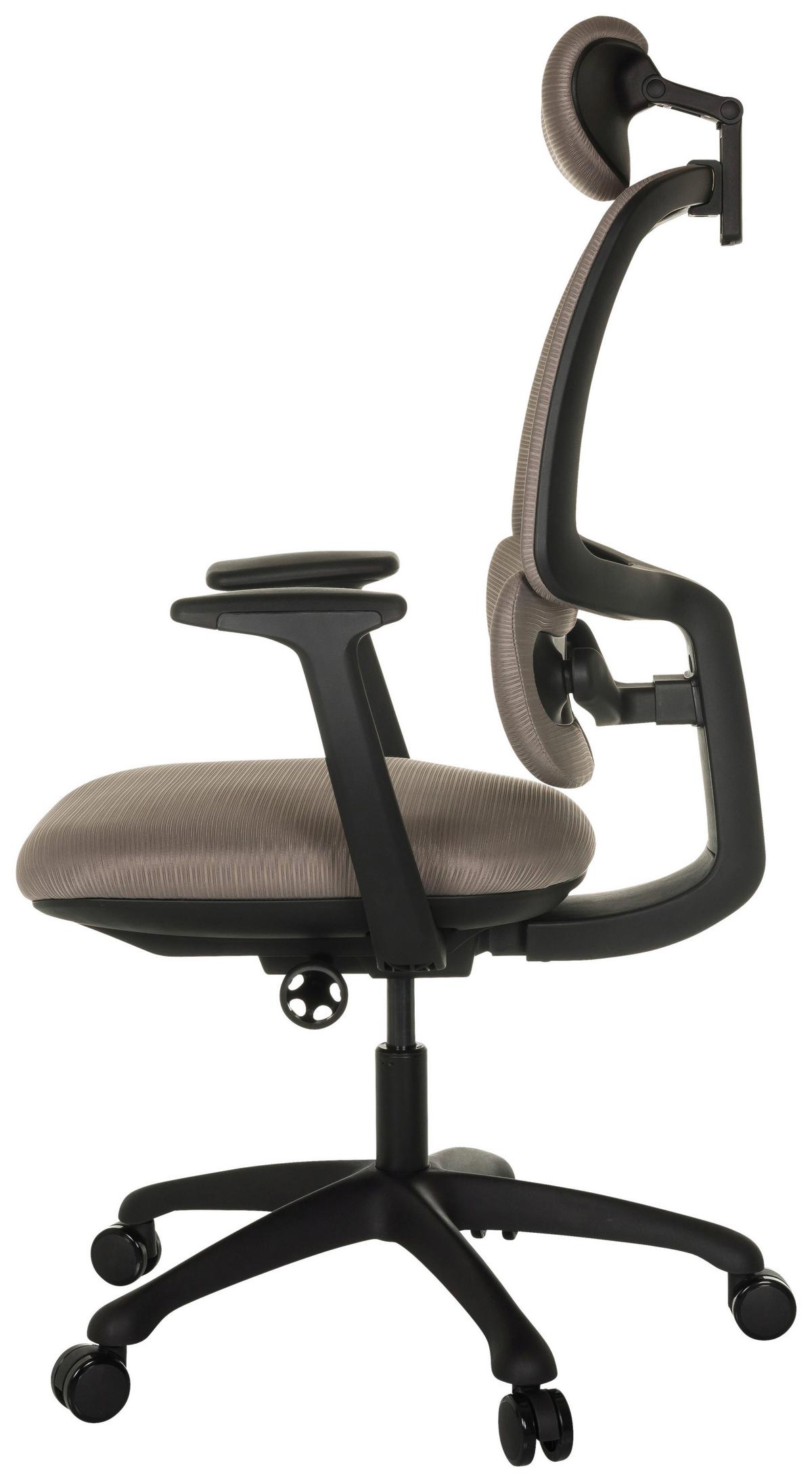 Drehstuhl Ri-cover Grau B: 66 Cm - Schwarz/Grau, MODERN, Kunststoff/Textil (66/114 - 129/67,5cm) - MID.YOU