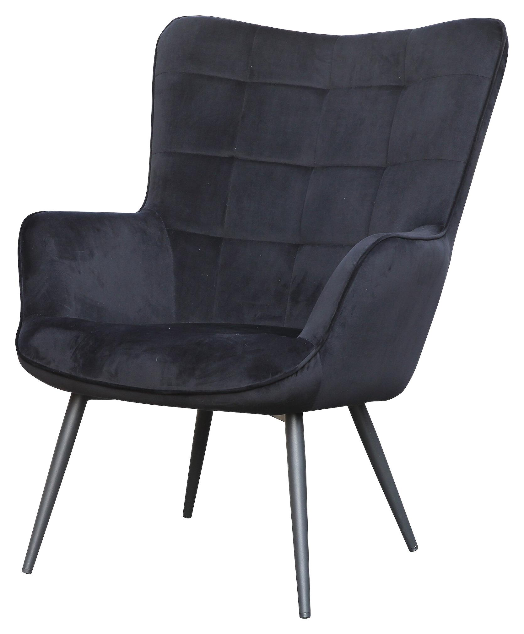 Sessel mit Samtbezug in Schwarz online kaufen