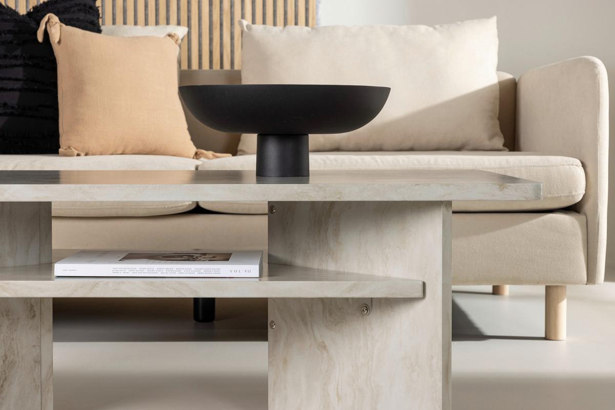 Couchtisch Ålesund - Beige, Design, Holzwerkstoff (120/60/42cm) - Livetastic