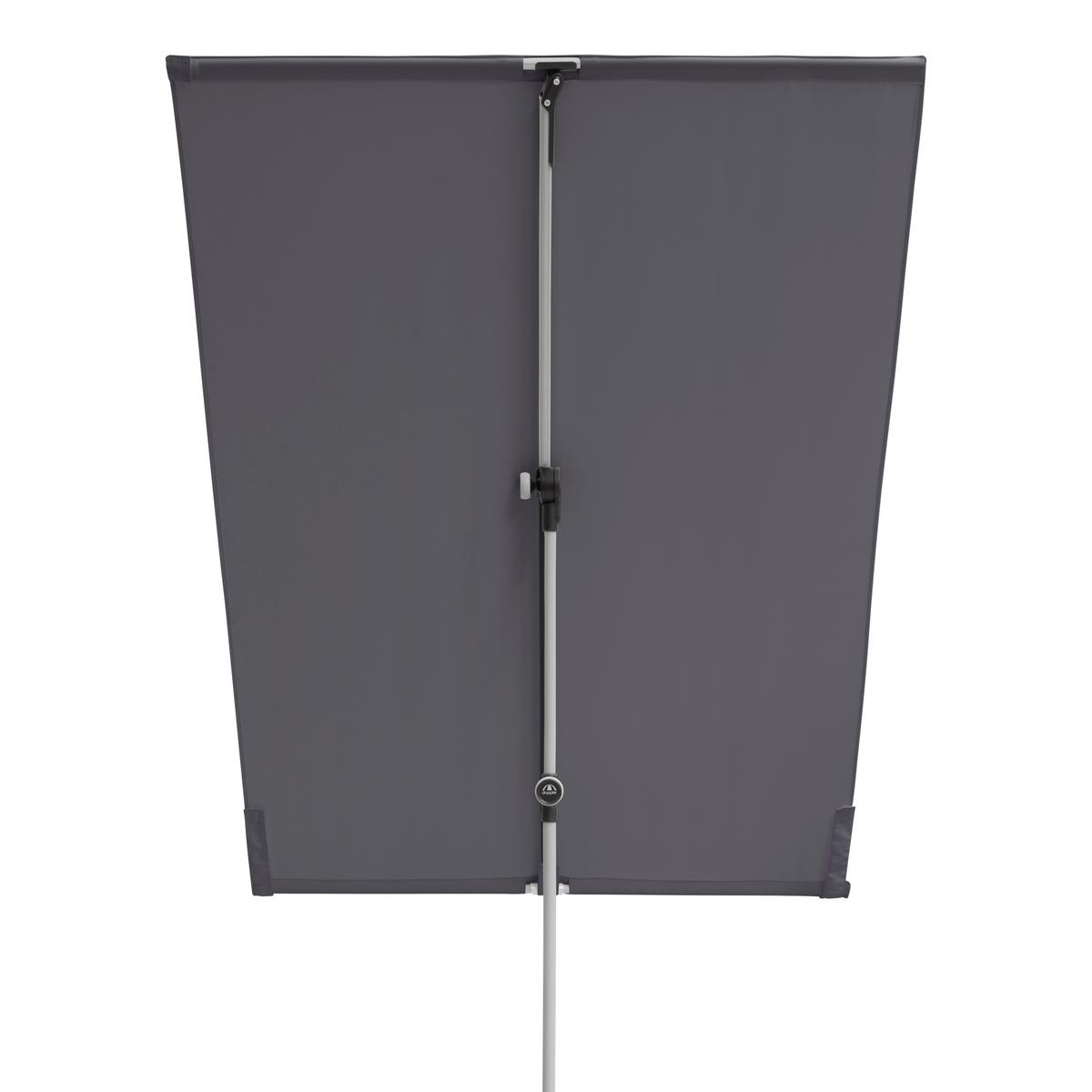 Sonnenschirm Active B/H/T: 180x270x130cm Anthrazit - Anthrazit/Alufarben, MODERN, Textil/Metall (180/270/130cm) - Doppler