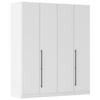 Kleiderschrank Safari B: 181 cm - Weiß, KONVENTIONELL, Holzwerkstoff (181/229/54cm)