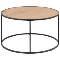 Couchtisch Seaford - Eichefarben/Schwarz, Design, Holzwerkstoff/Metall (80/80/45cm) - MID.YOU