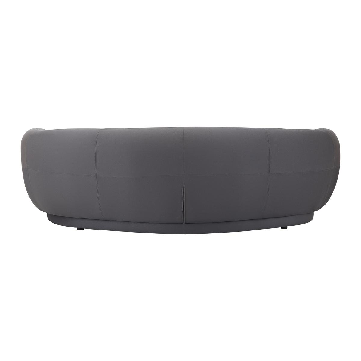 Moderná zamatová pohovka DAMARIS, tmavá sivá - čierna/tmavosivá, Modern, drevo/textil (230/75/100cm) - Bessagi Home