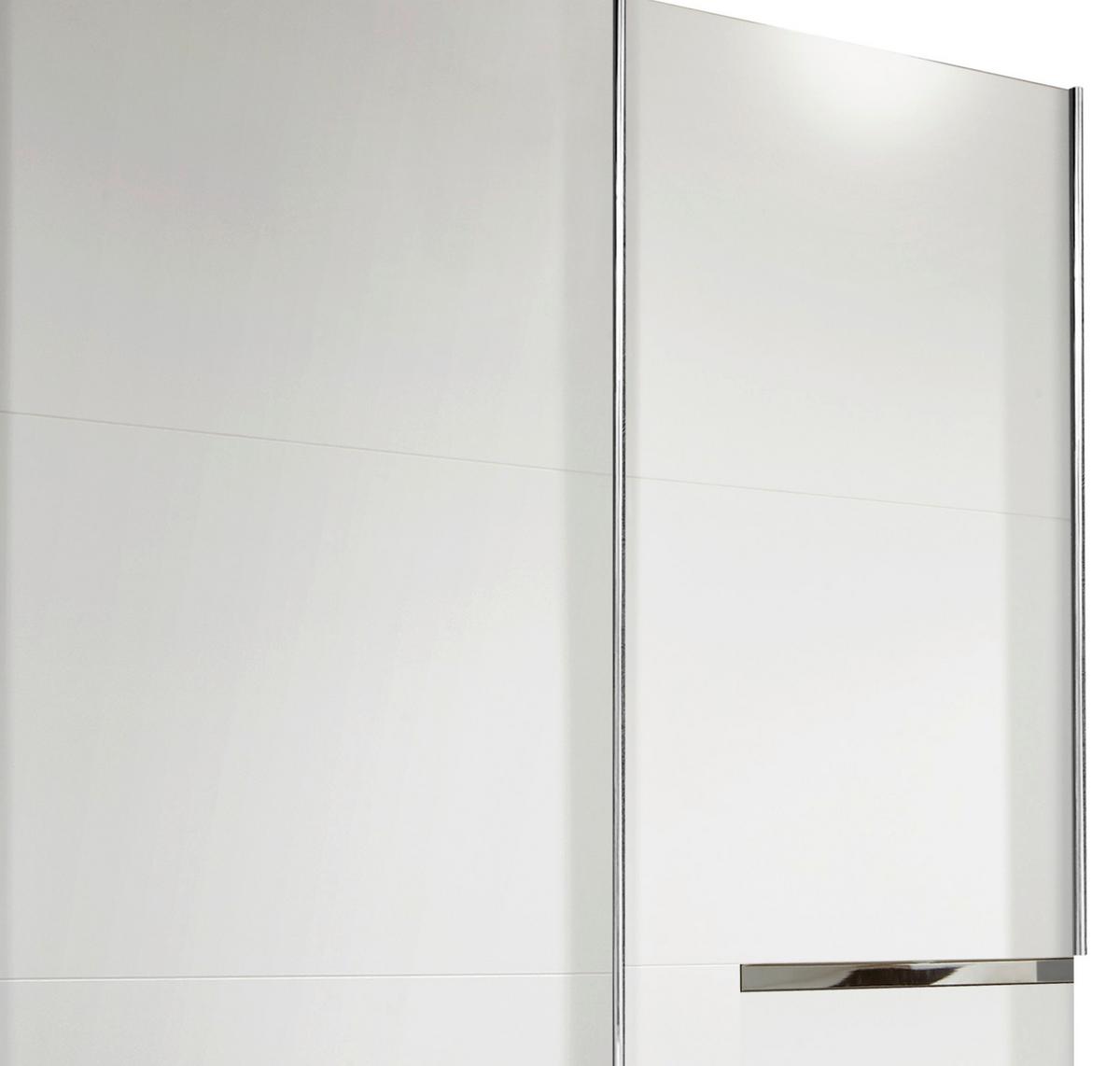 Schwebetürenschrank Mit Laden 300cm Level 36a, Weiß - Weiß, MODERN, Holzwerkstoff (300/216/65cm) - MID.YOU