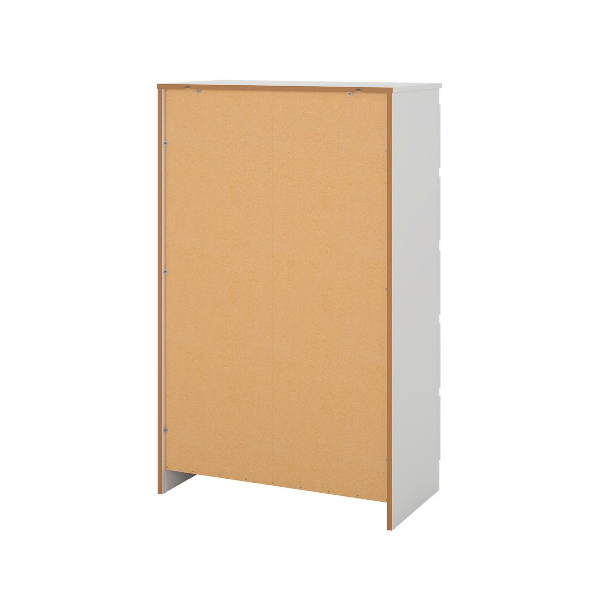 Komoda MARA 5 biela - bílá, Konvenční, dřevo (77/125/42cm) - Mömax