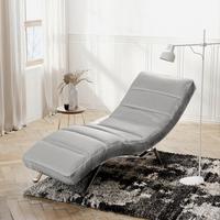 Relaxliege Swing Silver Grau B: 65 cm - Silberfarben/Grau, Design, Textil (65/65-95/171cm) - Livetastic