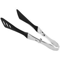 Küchenzange Aus Silikon Girato L: ca. 31 cm - Edelstahlfarben/Schwarz, Design, Kunststoff (31cm) - Silit