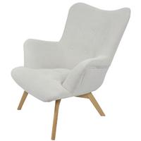 Křeslo Safin, světle šedé SAFIN - světle šedá/přírodní barvy, Moderní, dřevo/textil (88/92/96cm)