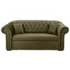 Schlafsofa Cupido - Schwarz/Olivgrün, Design, Textil (213/86/99cm) - MID.YOU