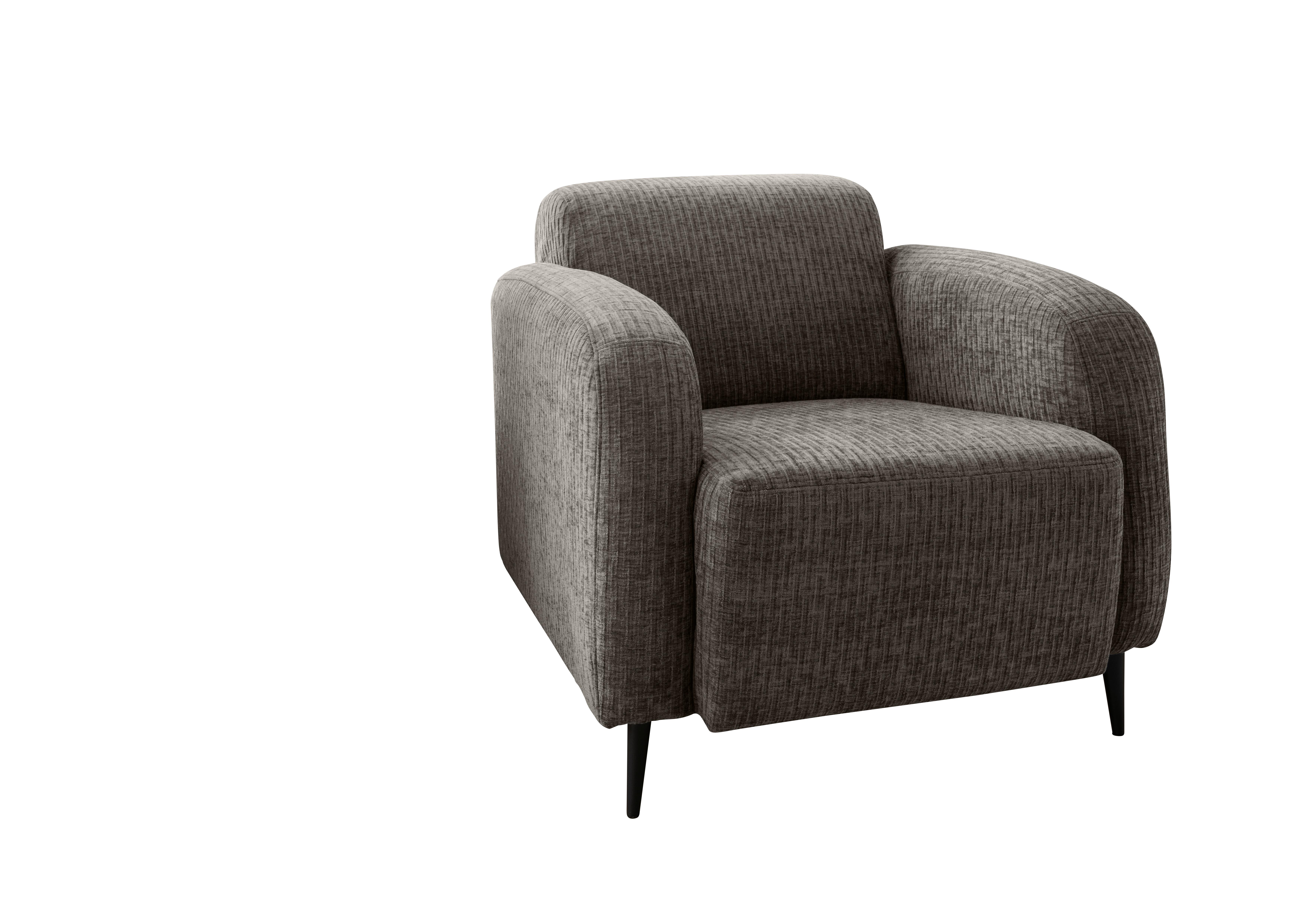 Polstersessel mit Armlehnen Marone, Graubraun, B: 85 cm - Graubraun/Schwarz, MODERN, Textil (85/76/90cm) - Livetastic
