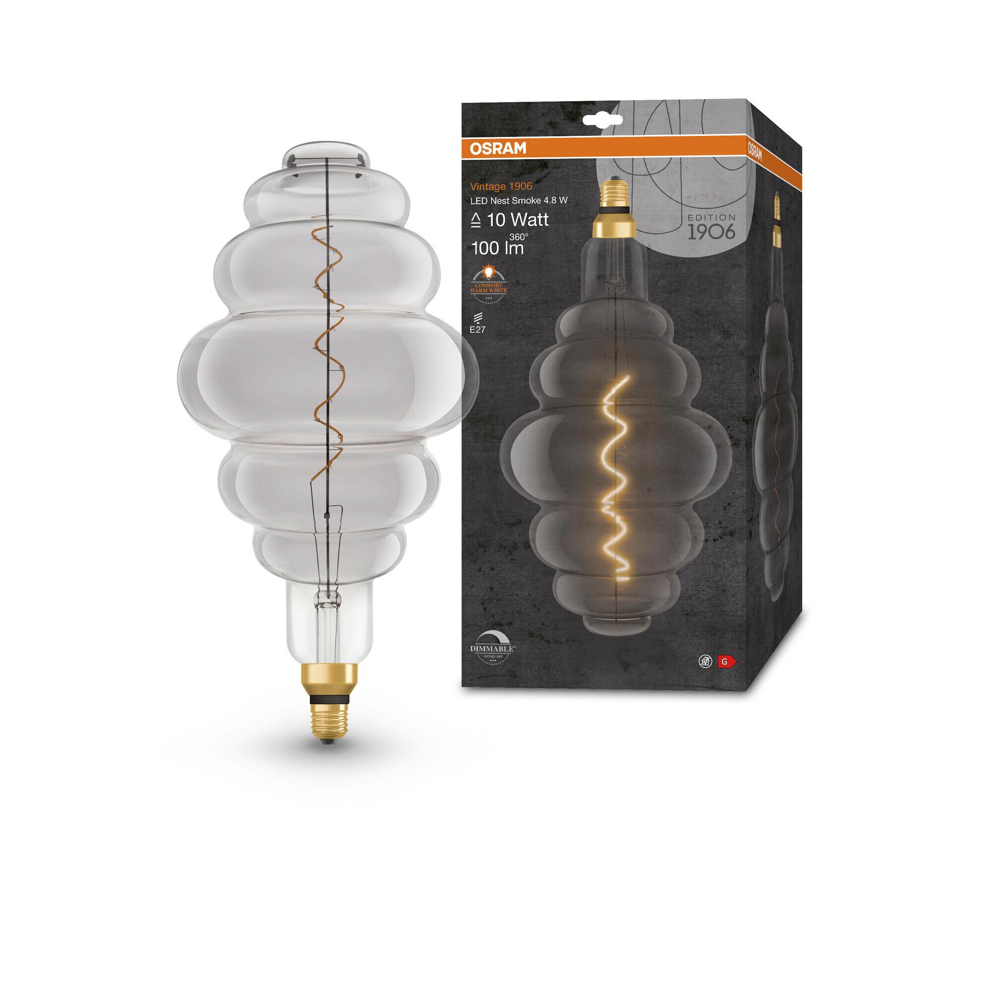LED-Leuchtmittel Vintage 1906 Led Dim 10  4.8 W - Hellgrau, Basics, Glas (20/40,5cm) - Osram
