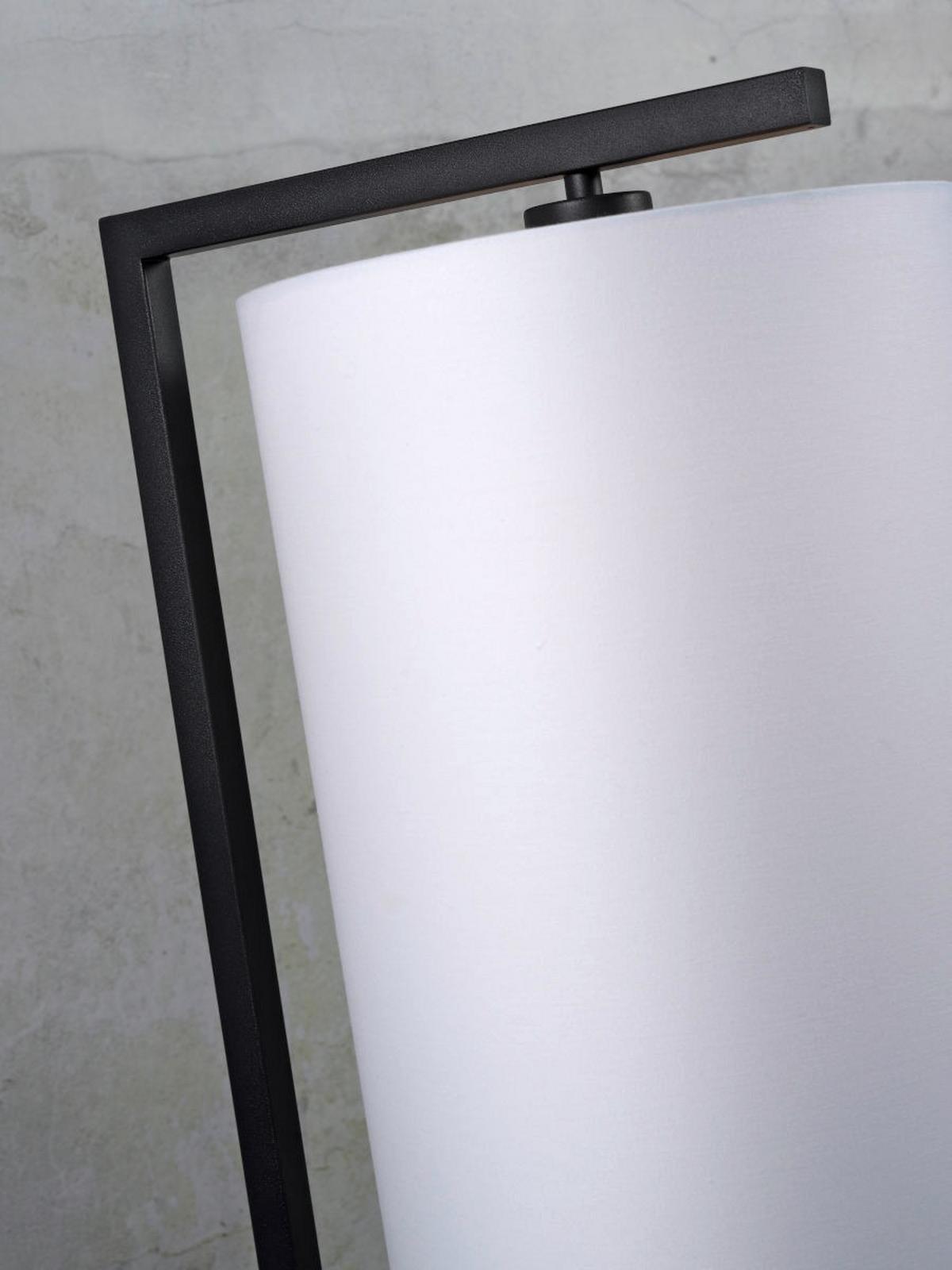 Stehlampe Boston Schwarz/ Dunkelbeige 1-Flammig - Beige/Schwarz, Basics, Textil/Metall (35/160cm) - It's about Romi