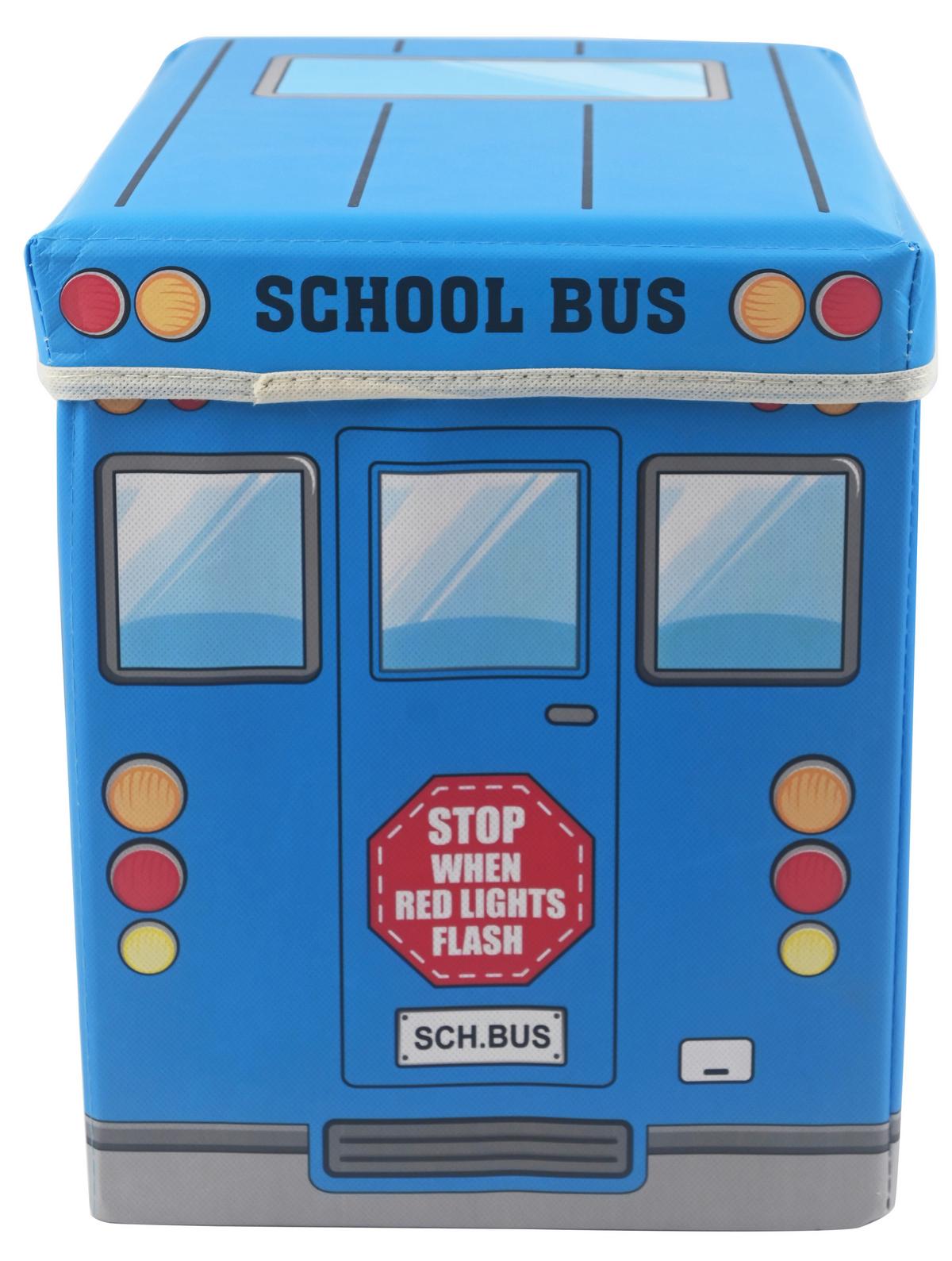 Aufbewahrungsbox David - Blau, KONVENTIONELL, Karton/Textil (55/25/32cm) - BUNINO