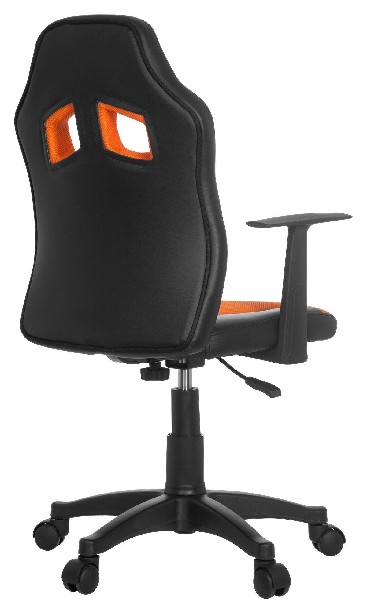 Jugenddrehstuhl Kid Racer Al Orange/Schwarz - Schwarz/Orange, Basics, Kunststoff (54/90-100/48cm) - MID.YOU