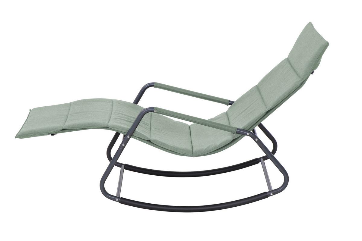 Schaukelliege Metall/Kunststoff/Textil - Grün, KONVENTIONELL, Kunststoff/Textil (57/81/143cm) - Siena Garden
