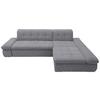 Ecksofa mit Schlaffunktion Moric Dunkelgrau Mikrofaser - Chromfarben/Dunkelgrau, KONVENTIONELL, Textil (300/172cm) - MID.YOU