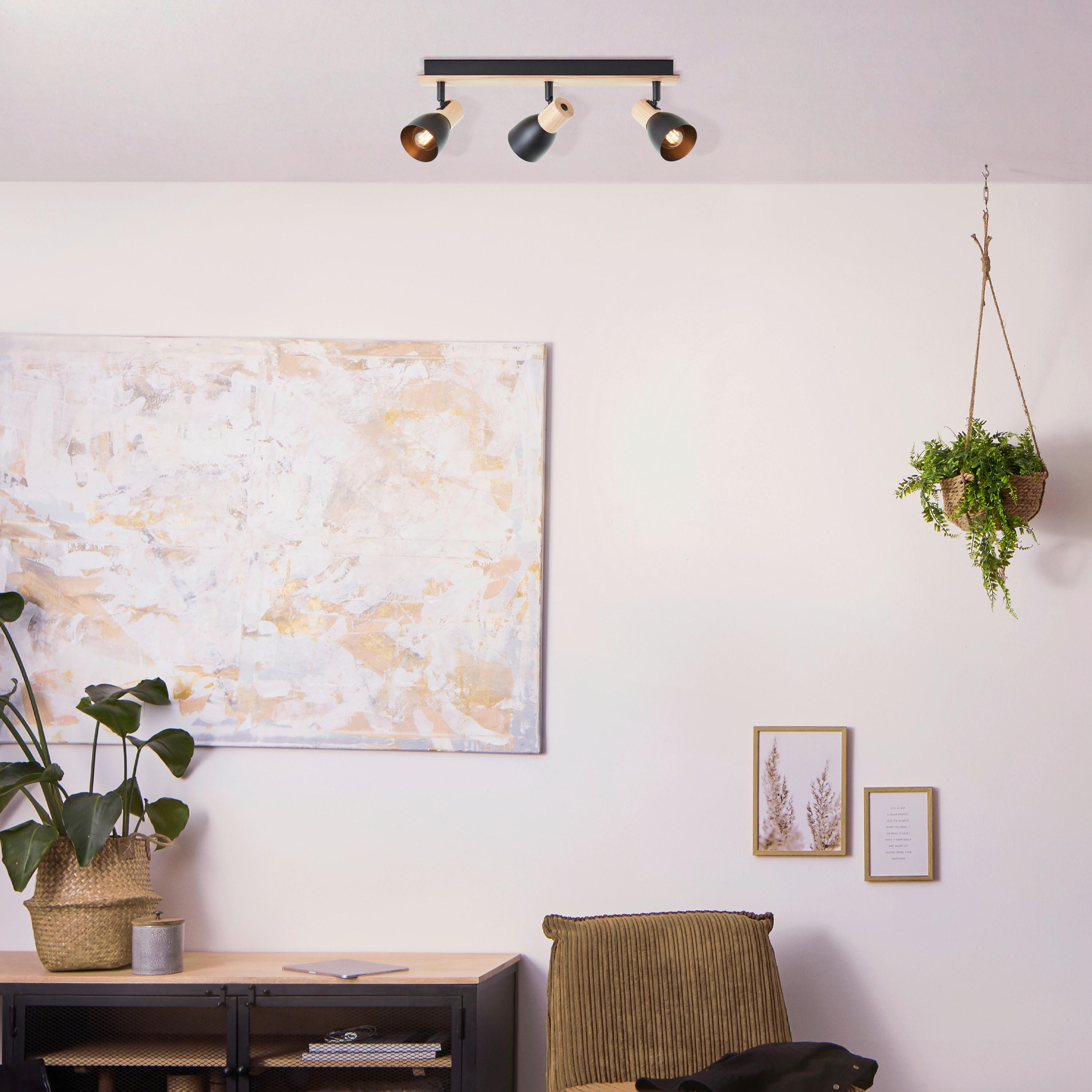 Strahler 99712/76 Daintree - Schwarz/Naturfarben, Basics, Holz/Metall (47/7cm) - Brilliant