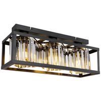 Deckenleuchte L: 51 cm 3-Flammig - Schwarz, Basics, Kunststoff/Metall (51/17/20,5cm) - Globo