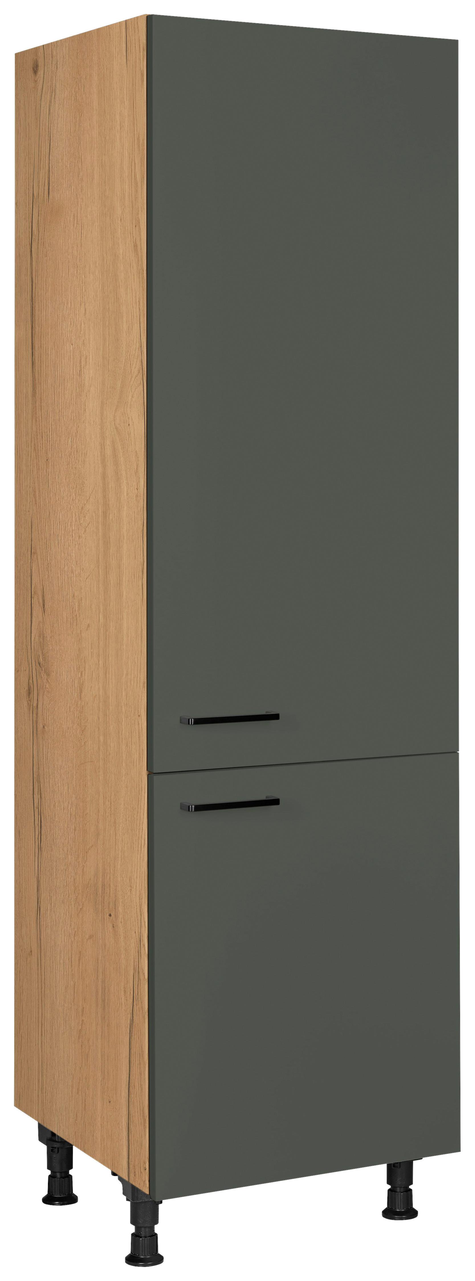 Geräteumbauschrank Easytouch - Eichefarben/Grün, MODERN, Holzwerkstoff (60/216,6/58cm) - Nobilia