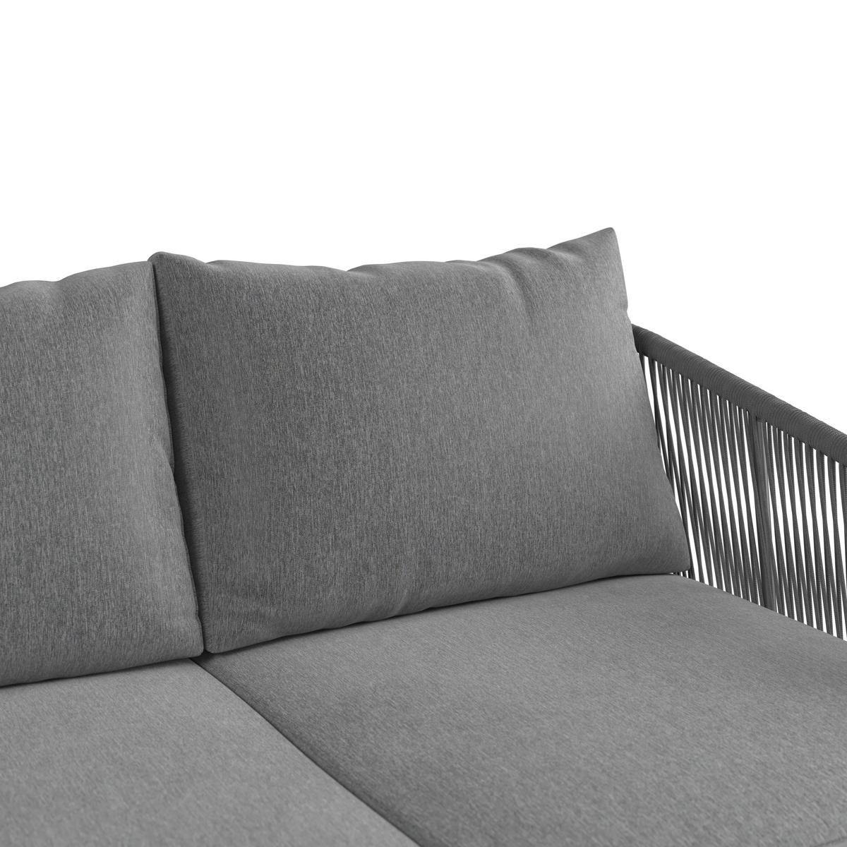 Sonneninsel Madeira - Dunkelgrau/Schwarz, MODERN, Textil/Metall (150/75/95cm) - Beldano