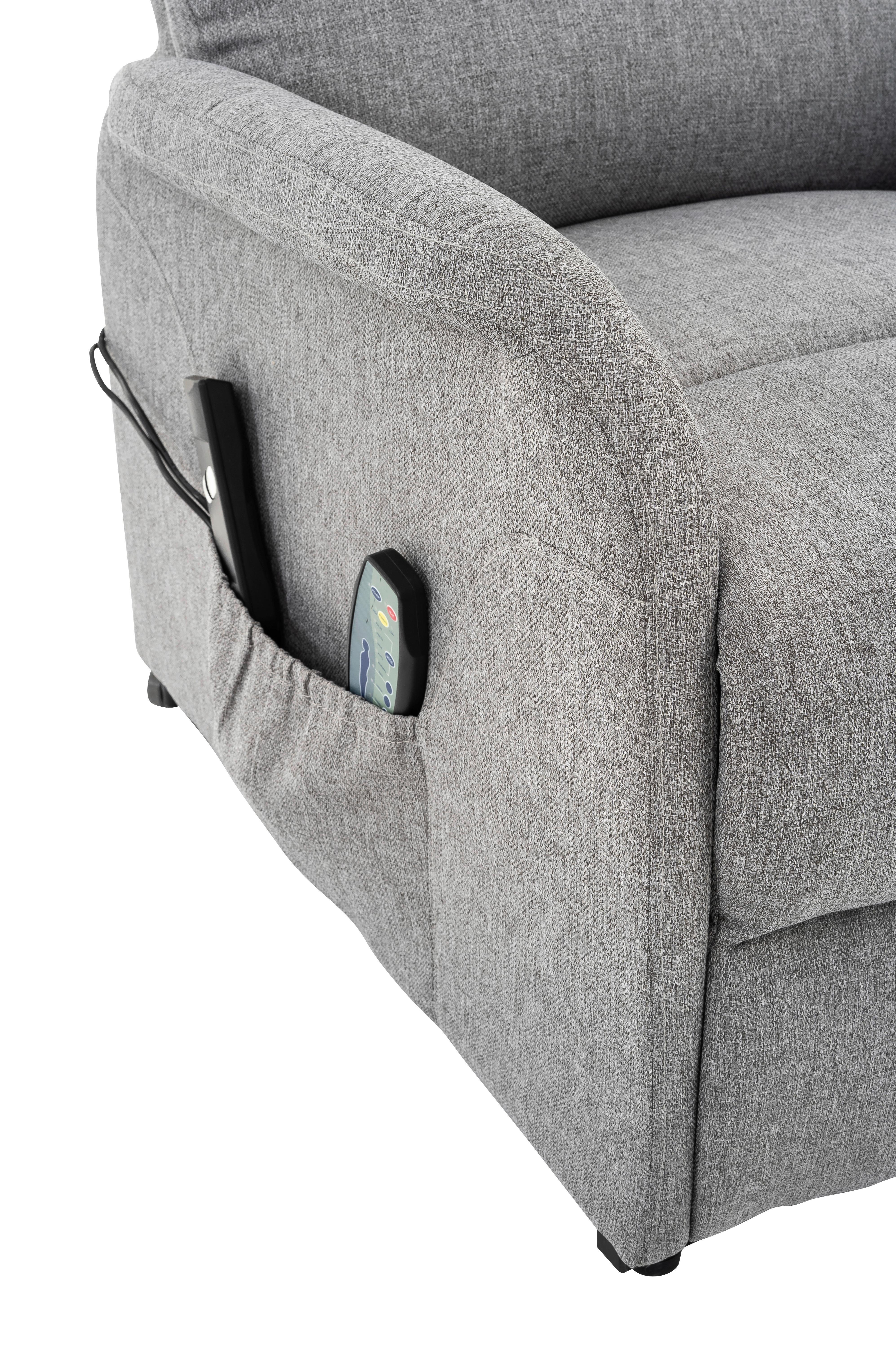 Relaxsessel Luxo - Schwarz/Grau, Design, Textil/Metall (68/100/94cm) - Livetastic