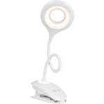 LED-Tischlampe Lotta dimmbar Weiß mit Flexarm, Touch - Weiß, MODERN, Kunststoff (11/42cm) - Luca Bessoni